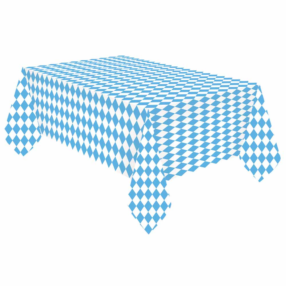 Oktoberfest Papirdug i Lyseblå og Hvid - Festlig Dekoration