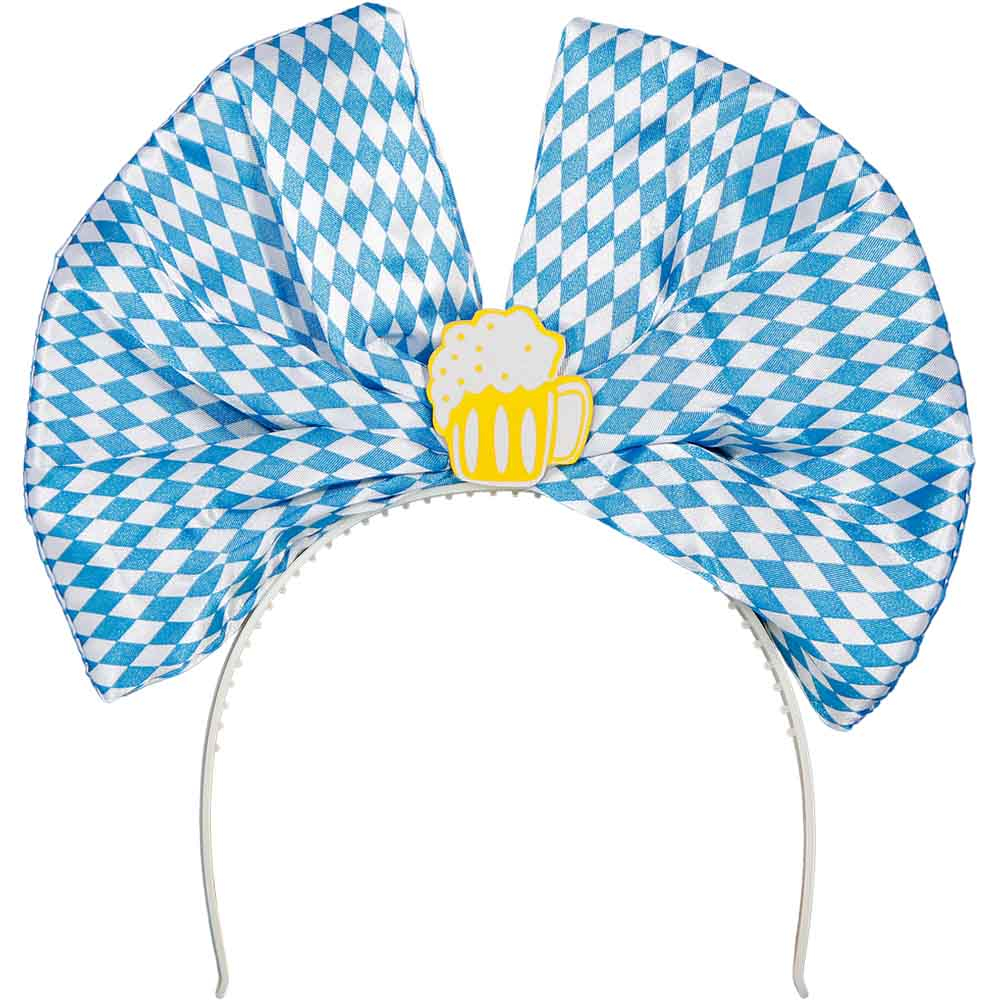 Oktoberfest Hårbøjle med Ternet Sløjfe - Festlig Accessory!