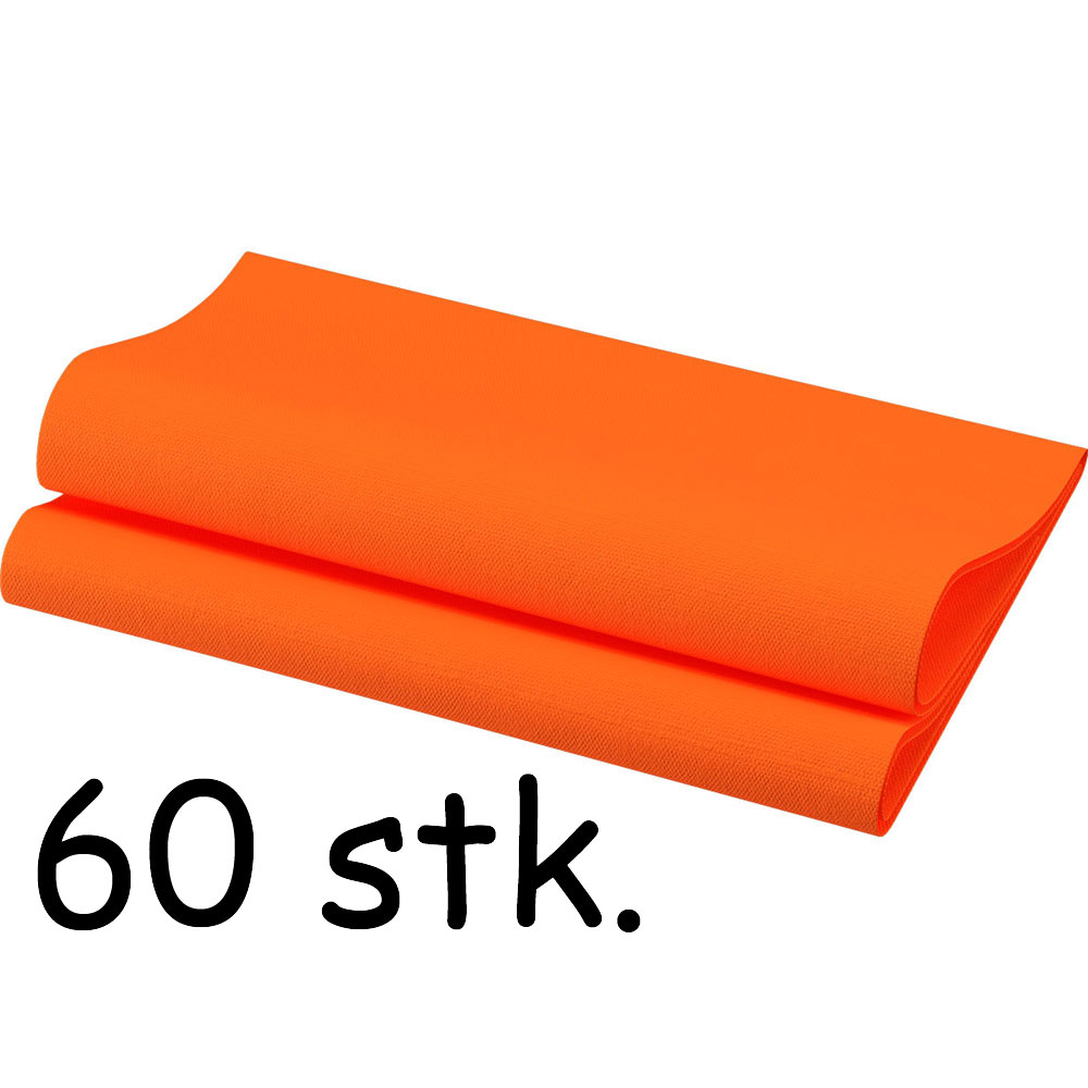 Orange Biologiske Middagsservietter – 60 Stk. til Festen
