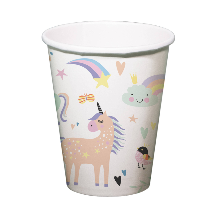 Magiske Papkrus med Enhjørning Motiver - 6 stk. 250 ml