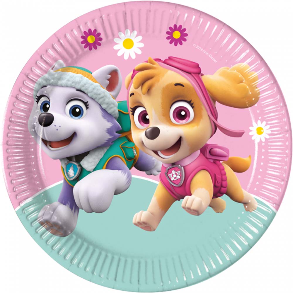 Paw Patrol paptallerkner med Skye og Everest - Festmust!