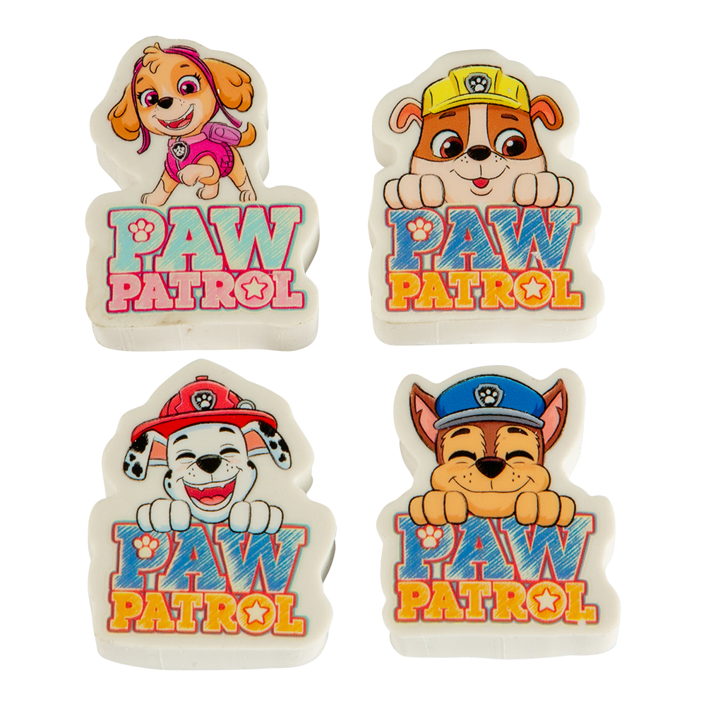 Paw Patrol Viskelæder Sæt – 4 Farverige Figurer til Sjov!