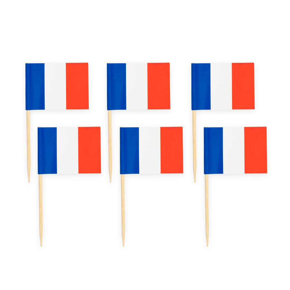 Franske Pindeflag – 50 Stk til Festlige Begivenheder