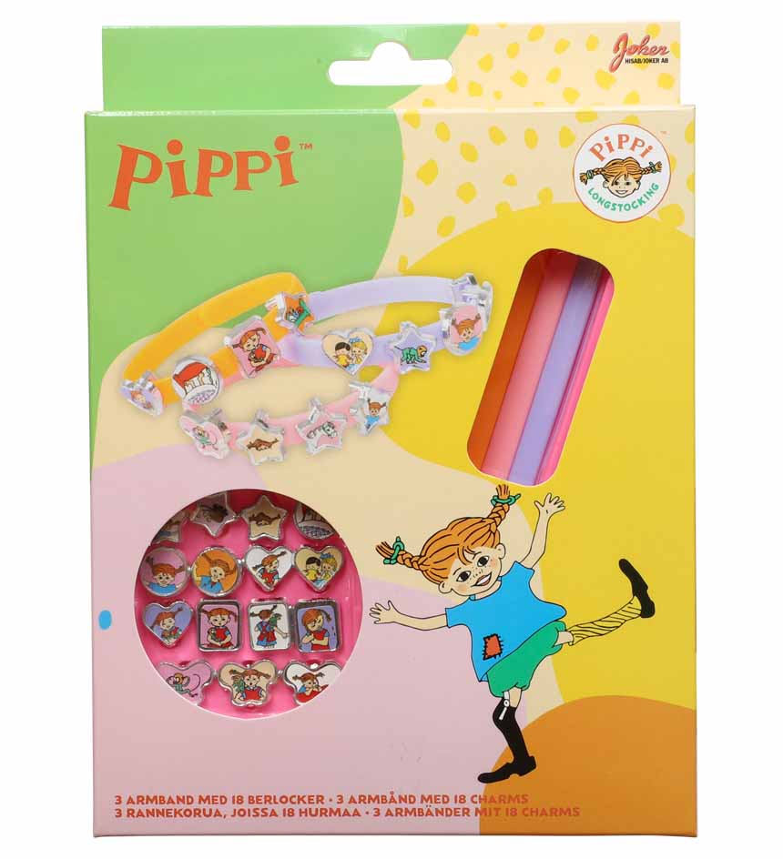 Pippi Langstrømpe DIY Armbåndsæt til Kreative Børn