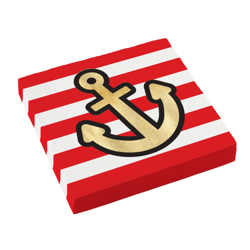Pirat Servietter – 16 Stk til Fest med Pirattema