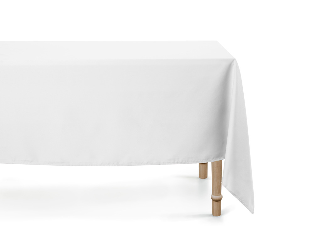 Elegant Hvid Stofdug til Fest - Rektangulært Design!