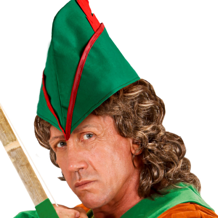 Robin Hood Hat i Grøn - Perfekt til Kostumer!