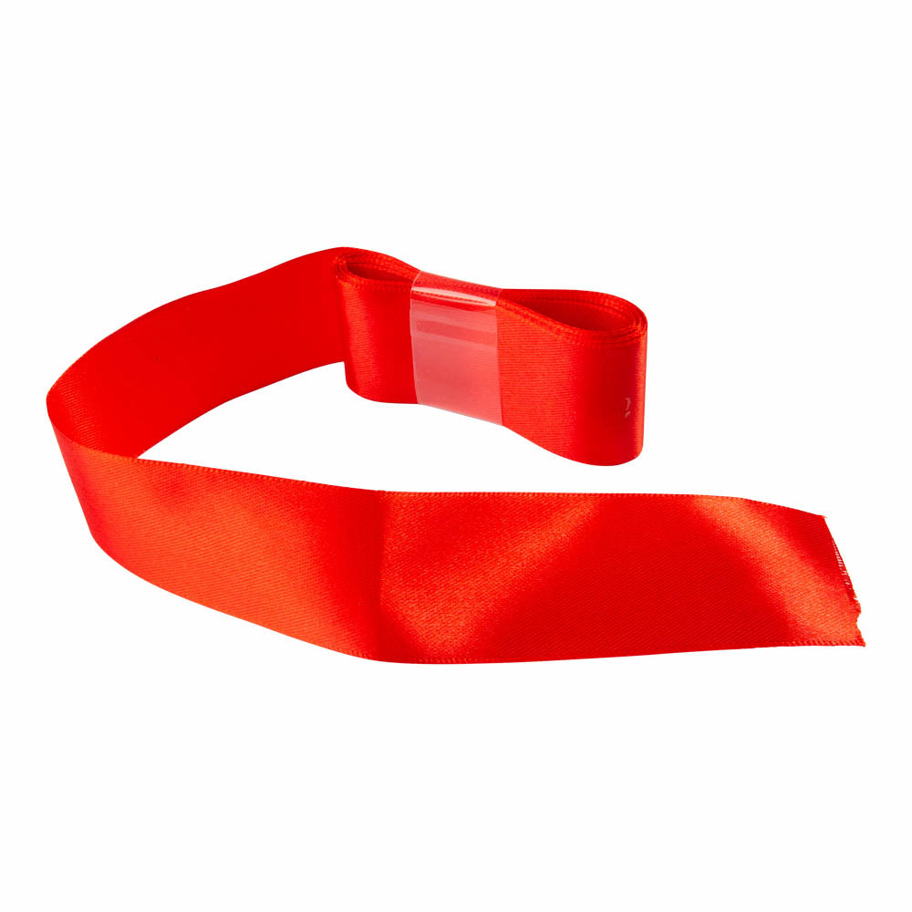 Elegant Rødt Satinbånd til Julepyntning - 38mm x 2,5m