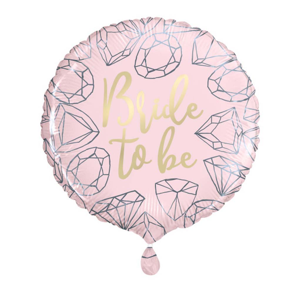 Rosa "Bride To Be" Folieballon til Polterabend Fest!