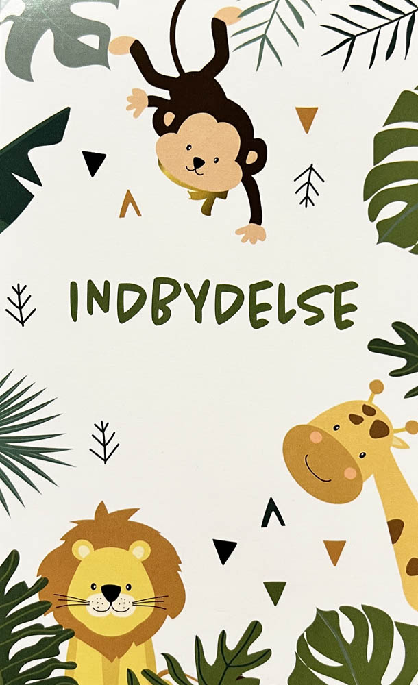 Safari Indbydelser til Jungle Fødselsdag – 5 stk.