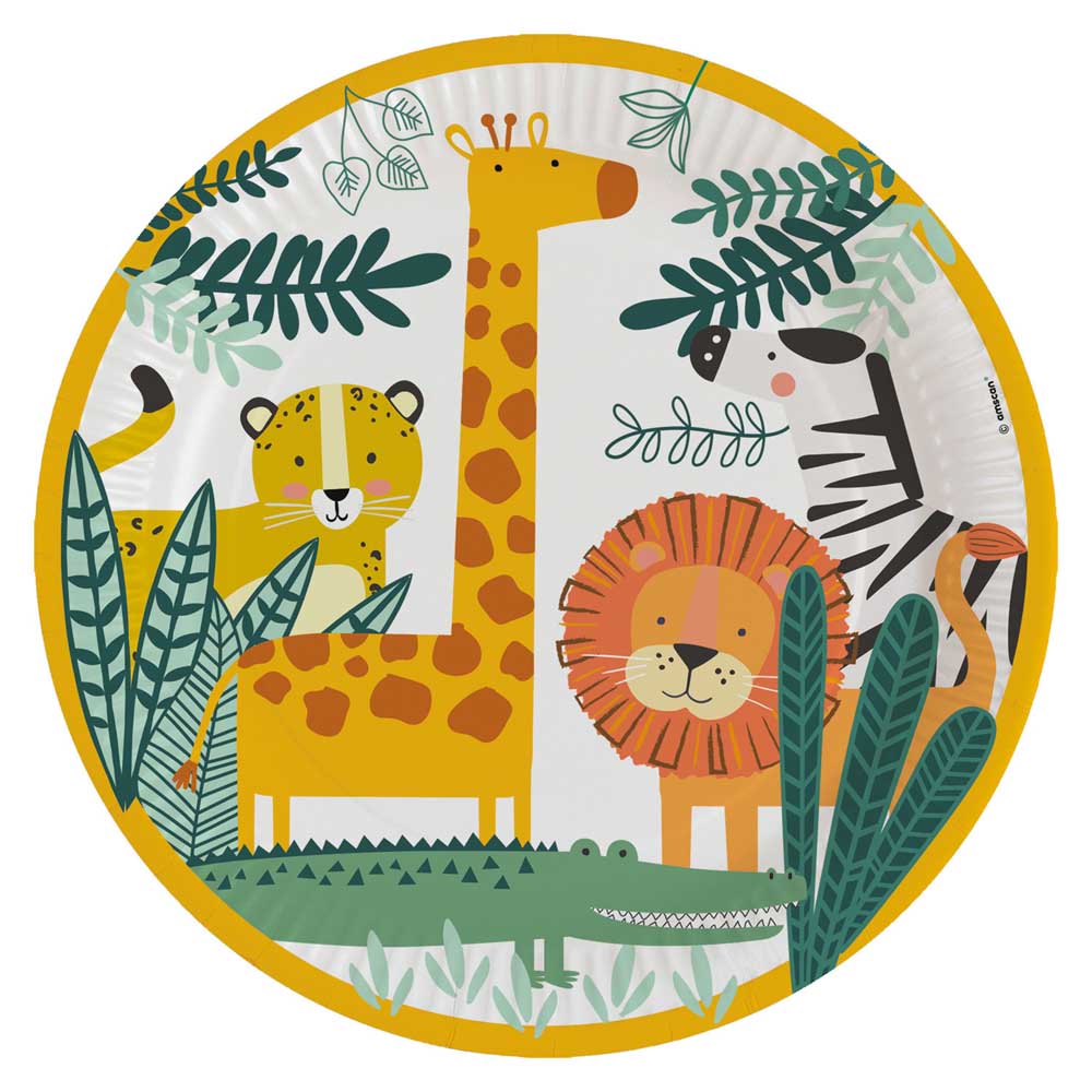 Safari Paptallerkner – 8 stk til Uforglemmelig Fest!