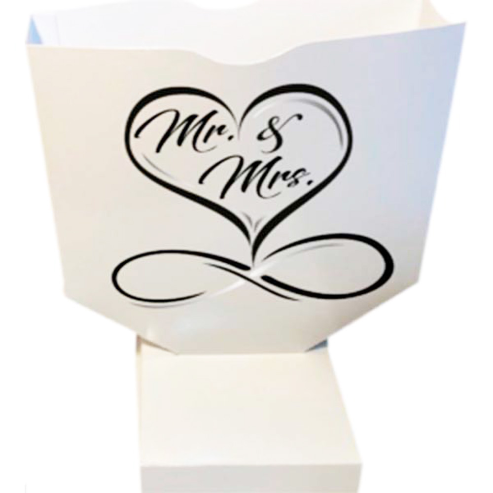 Bryllups Sangskjuler – Mr. & Mrs. med Hjerte Design