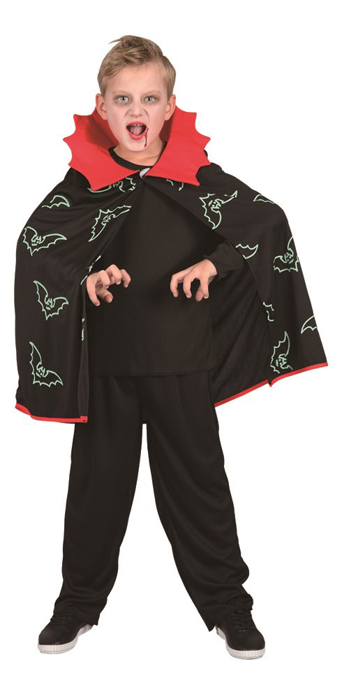 Selvlysende Dracula Kappe til Halloween - Skræmmende Fest!