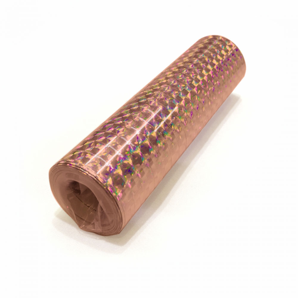 Holografiske Rose Gold Serpentiner – 18 Ruller til Festdeko
