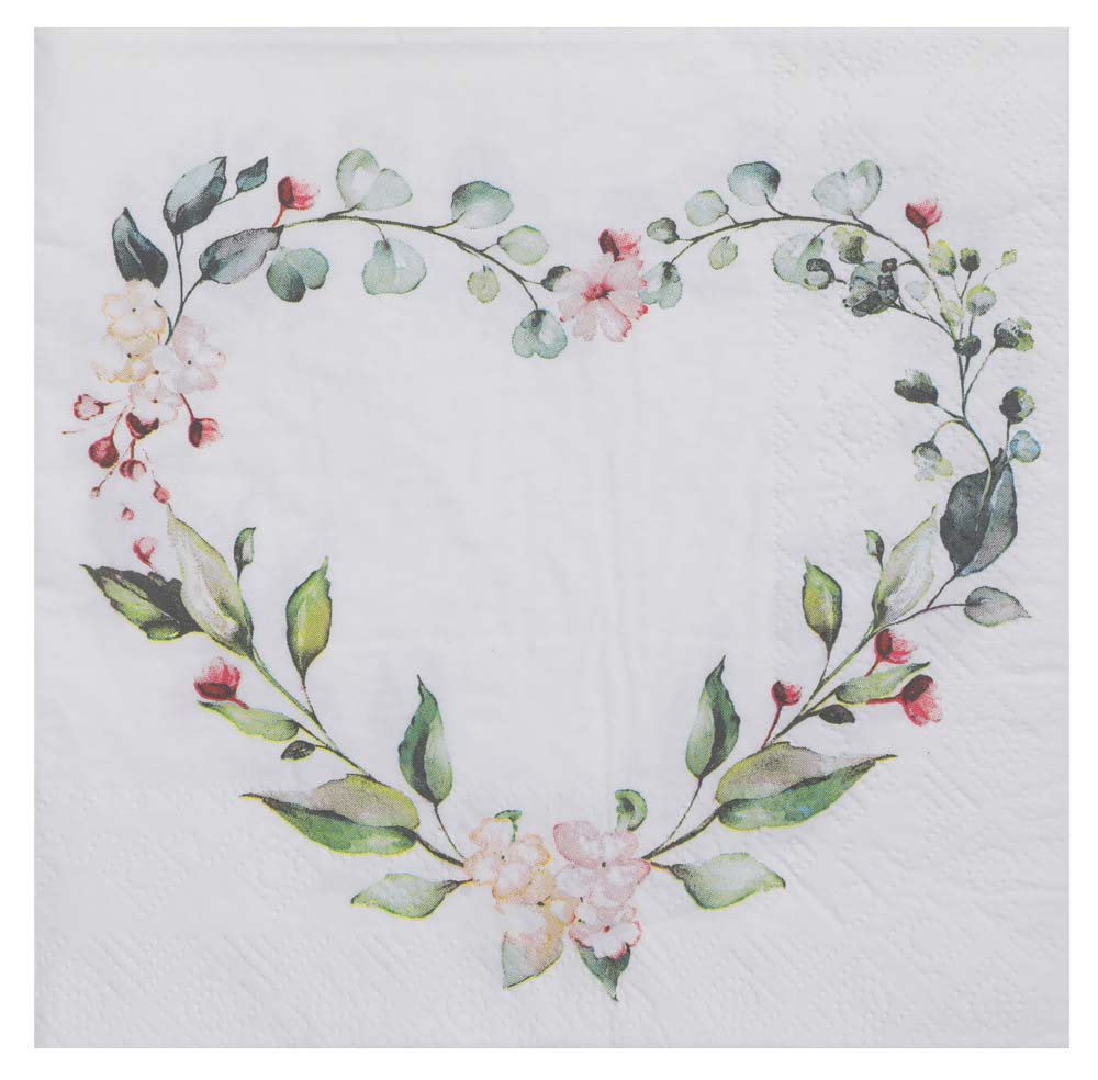 Romantiske Blomster Servietter – 20 Stk til Festlige Begivenheder