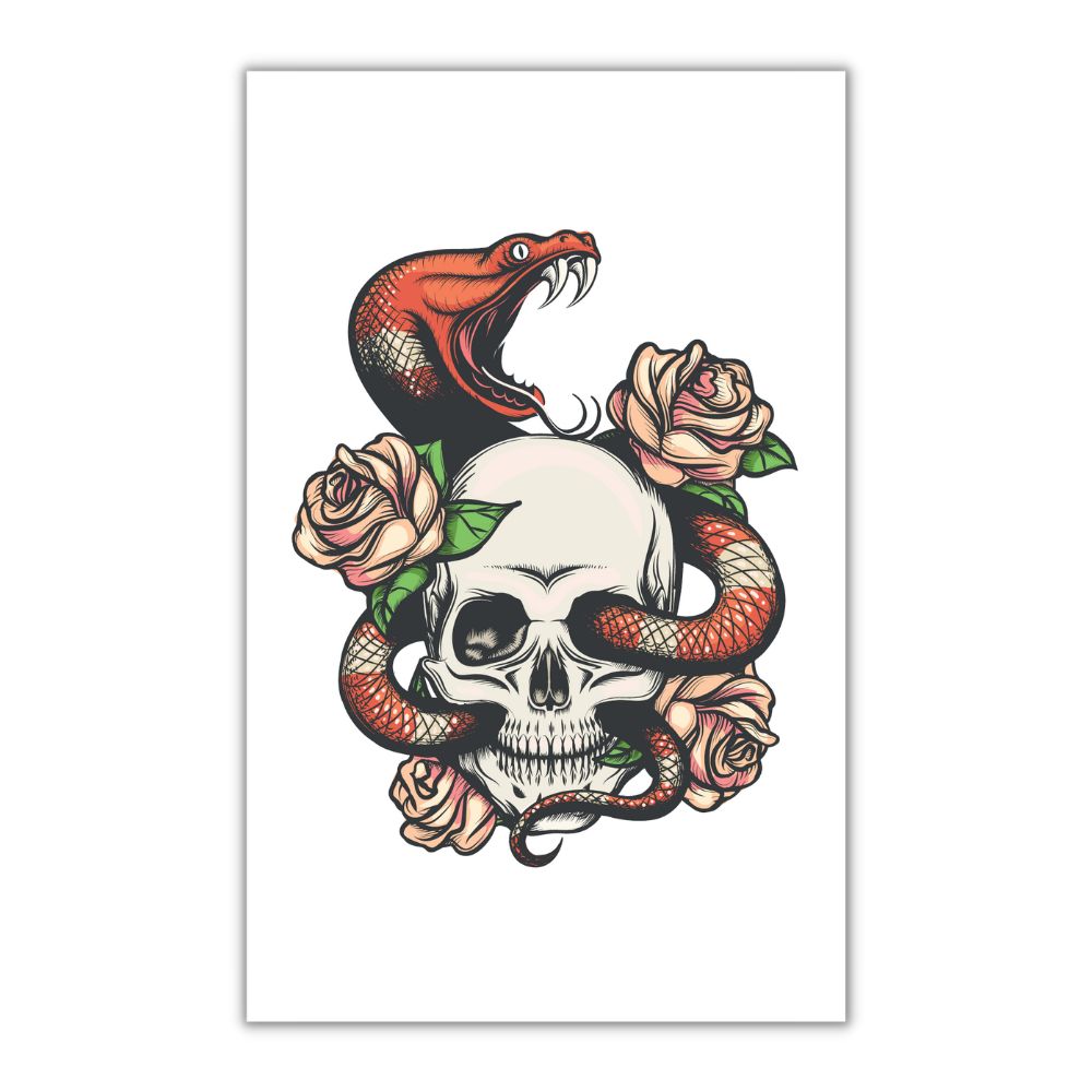 Midlertidig Skull Tatovering – Råt Festtilbehør til Fester