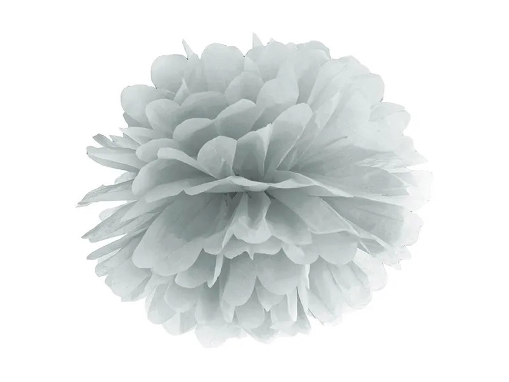 Sølv Pompom 25 cm – Uundgåelig festdekoration til enhver lejlighed!
