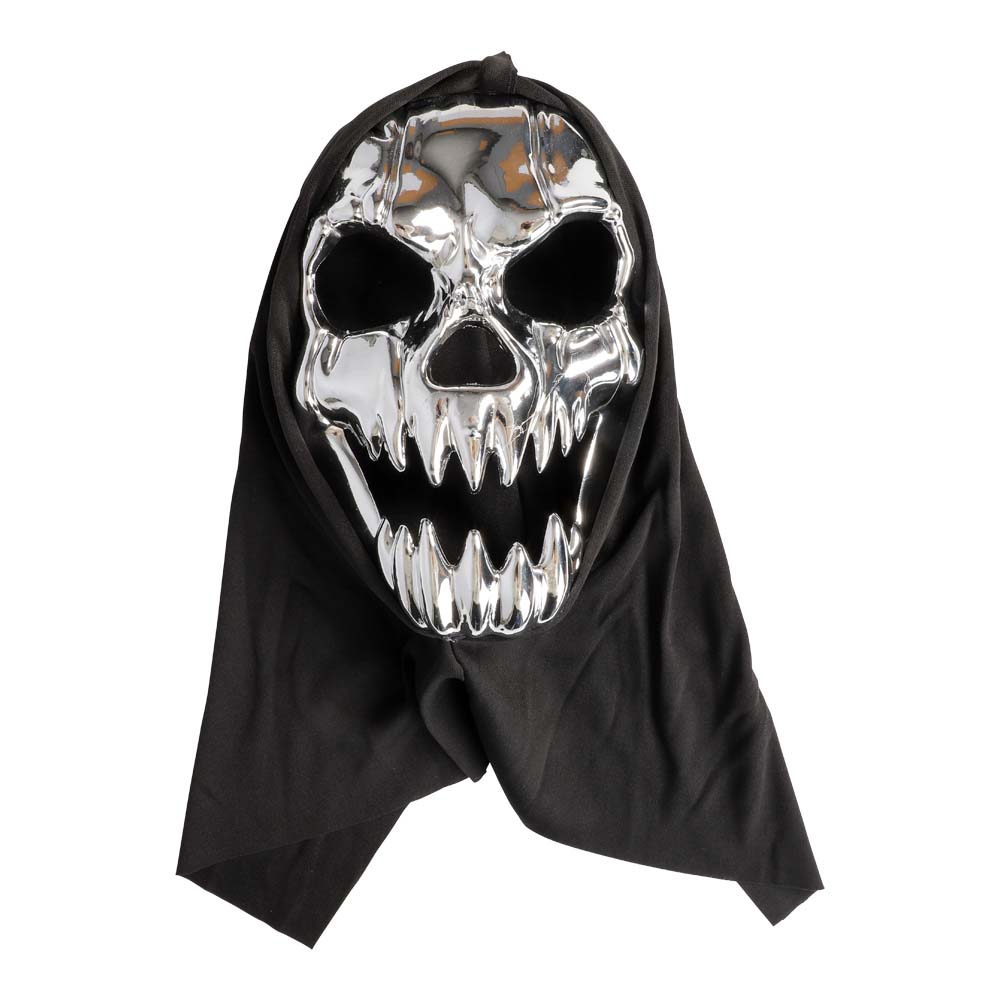 Sølv Skelet Monster Maske til Uhyggelig Halloween Fest!