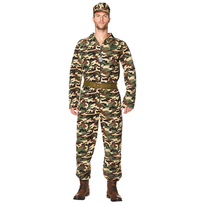 Soldat Kamuflage Kostume - Fantastisk Til Festen!
