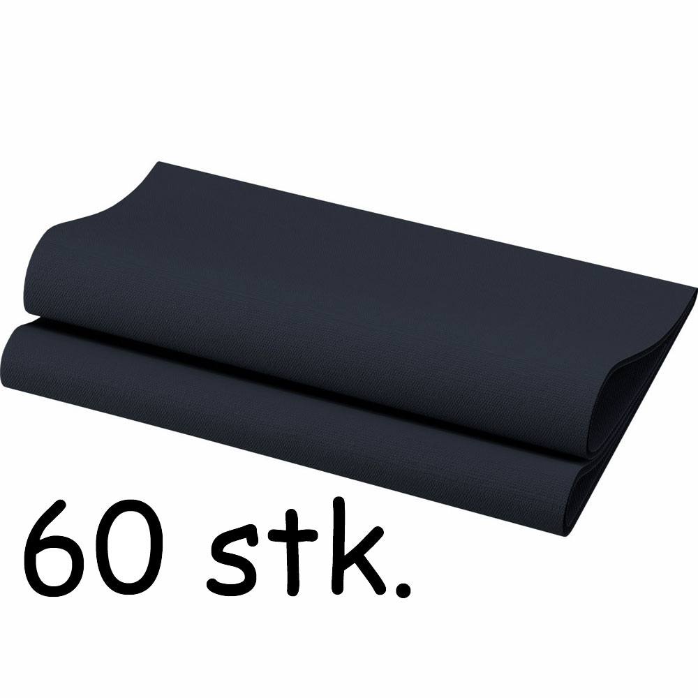 Sorte Bio Middagsservietter – 60 Stk til Festlige Anledninger