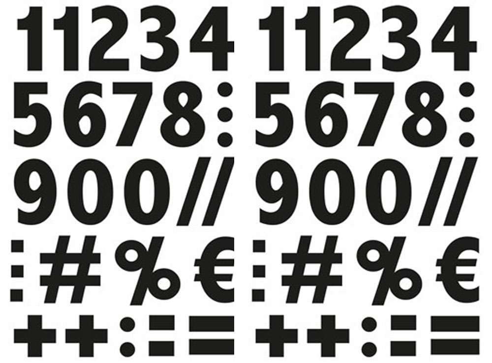Holdbare Sorte Tal Stickers til Fest – 4 stk. 1 & 0
