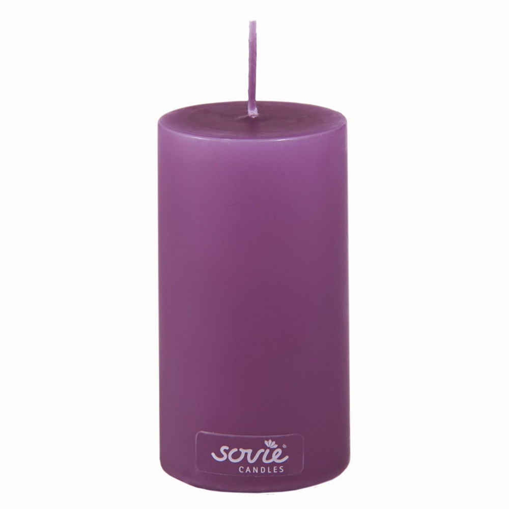 Sovie Bloklys Aubergine – Elegant Lys til Festlige Begivenheder