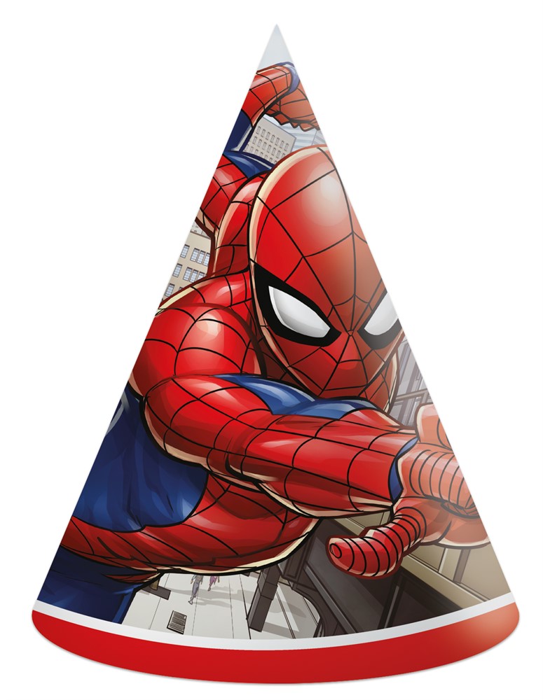 Spider Man Festhatte – 6 stk. til Fødselsdagsfesten