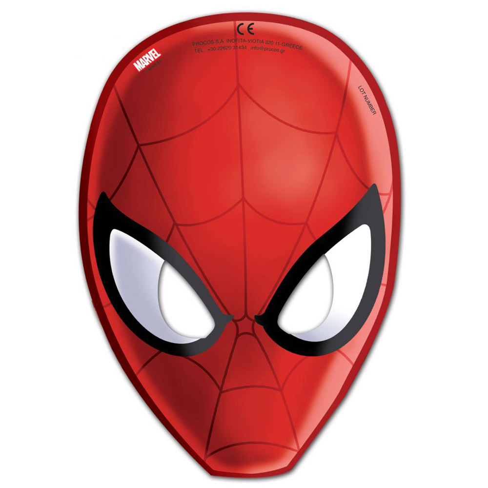 Spider Man Papmasker – 6 stk. til Fest og Sjov!