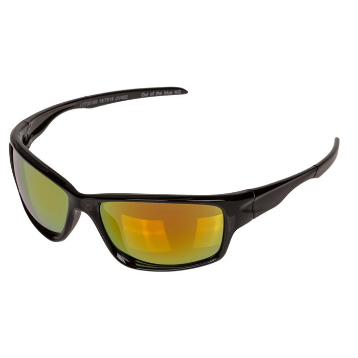 Sportssolbrille "Hautacam" i Sort og Guld – Elegant Beskyttelse!