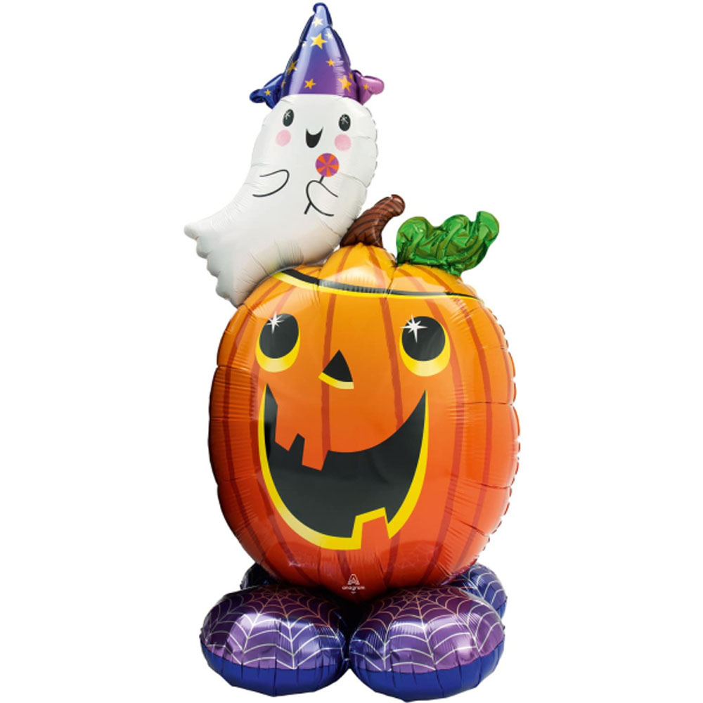 Stående Halloween Græskar Folieballon – Uundgåelig Deko!