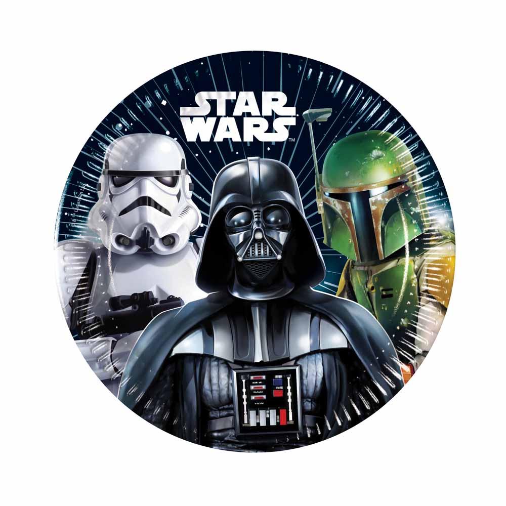 Darth Vader Kagetallerkner til Star Wars Fest – 8 stk.