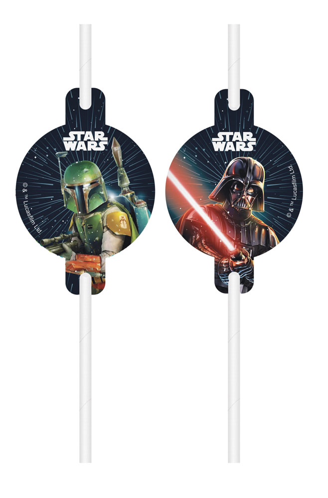 Star Wars Papsugerør - 4 stk. til Fødselsdagstema