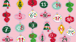 Julekalender Klistermærker med Festlige Motiver - Julestemning