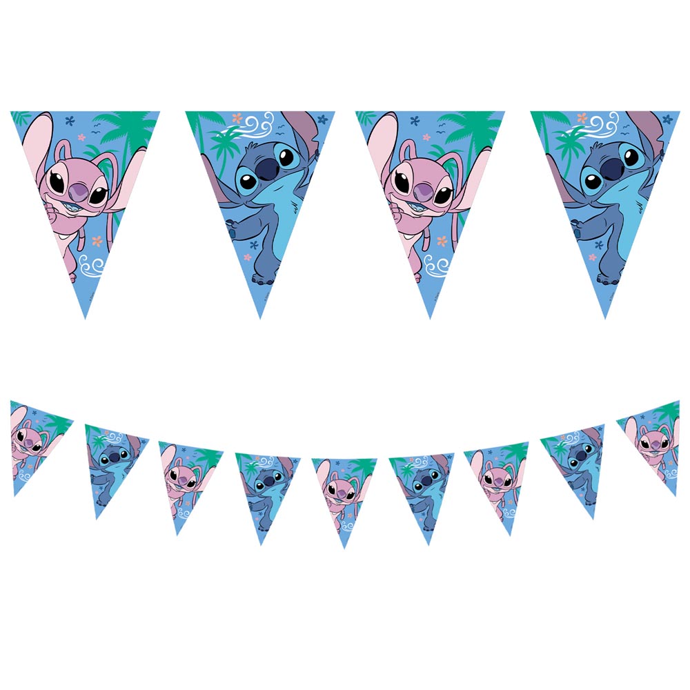 Stitch Fødselsdagsvimpelbanner – Festlig Dekoration 230 cm