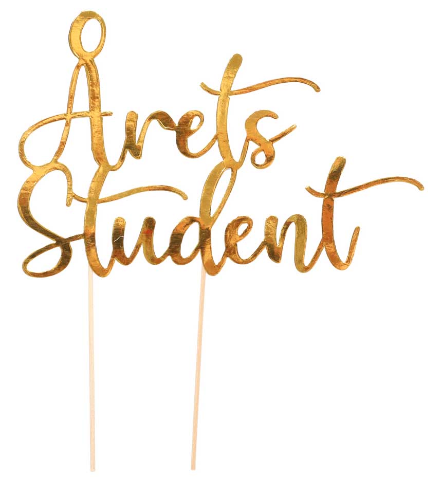 Guld Kagedekoration til Studenterfest 2025 - Elegant Design
