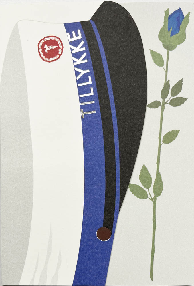 Elegant Studenterkort med Blå Hue – Fejr Den Store Dag!