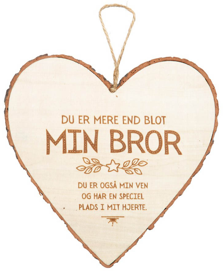 Træhjerte "Min Bror" – En betagende gave til din bror