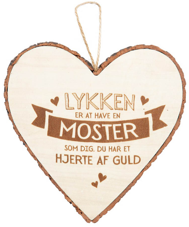 Træhjerte "Moster" – Den perfekte gave til enhver anledning