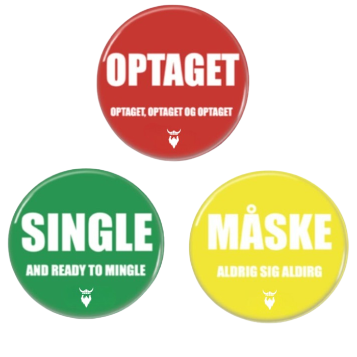 Trafiklys Fest Badges - Sæt til din fest 30 stk.