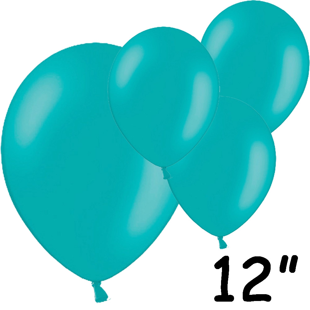 Turkise Latexballoner 12" - 100 stk til Festen