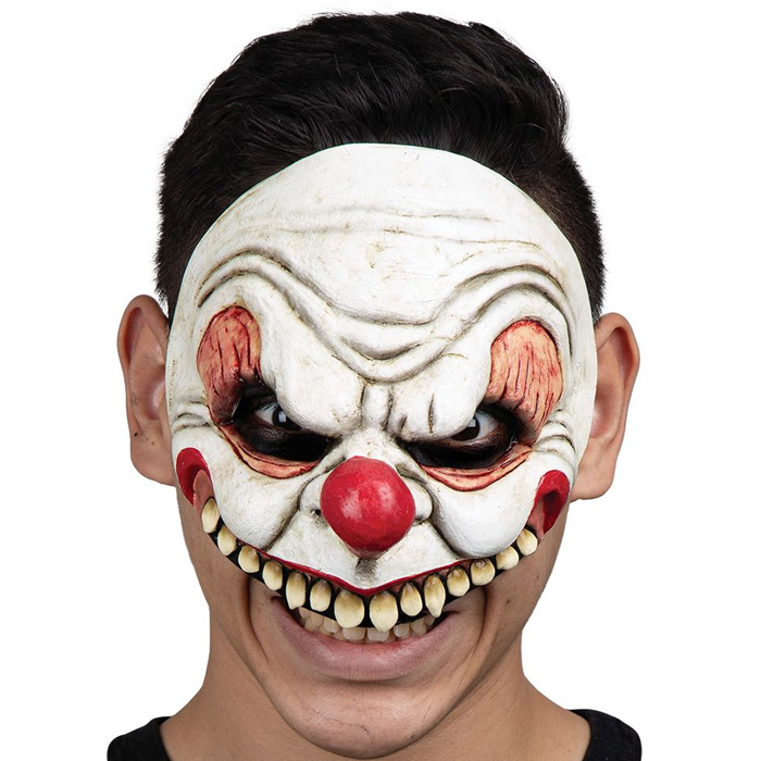 Skræmmende Halv Klovne Maske til Halloween Fest