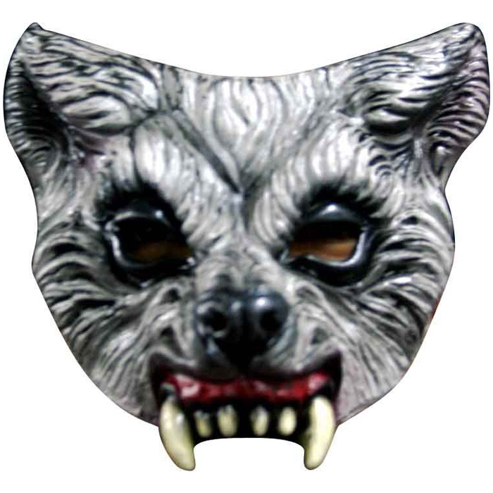 Skræmmende Halv Ulve Maske til Halloween Fest!