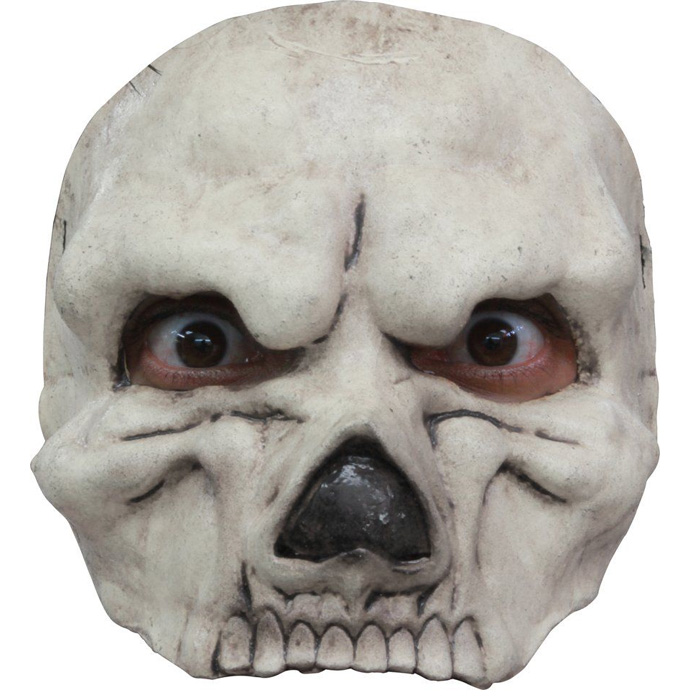 Skræmmende Hvid Halv Skelet Maske til Halloween Fest