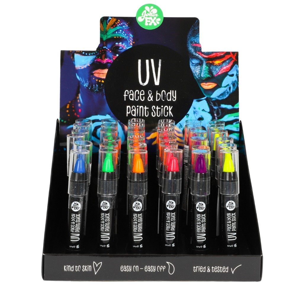 UV Neon Ansigts- og Kropsfarve Stift - Blå til Fest!