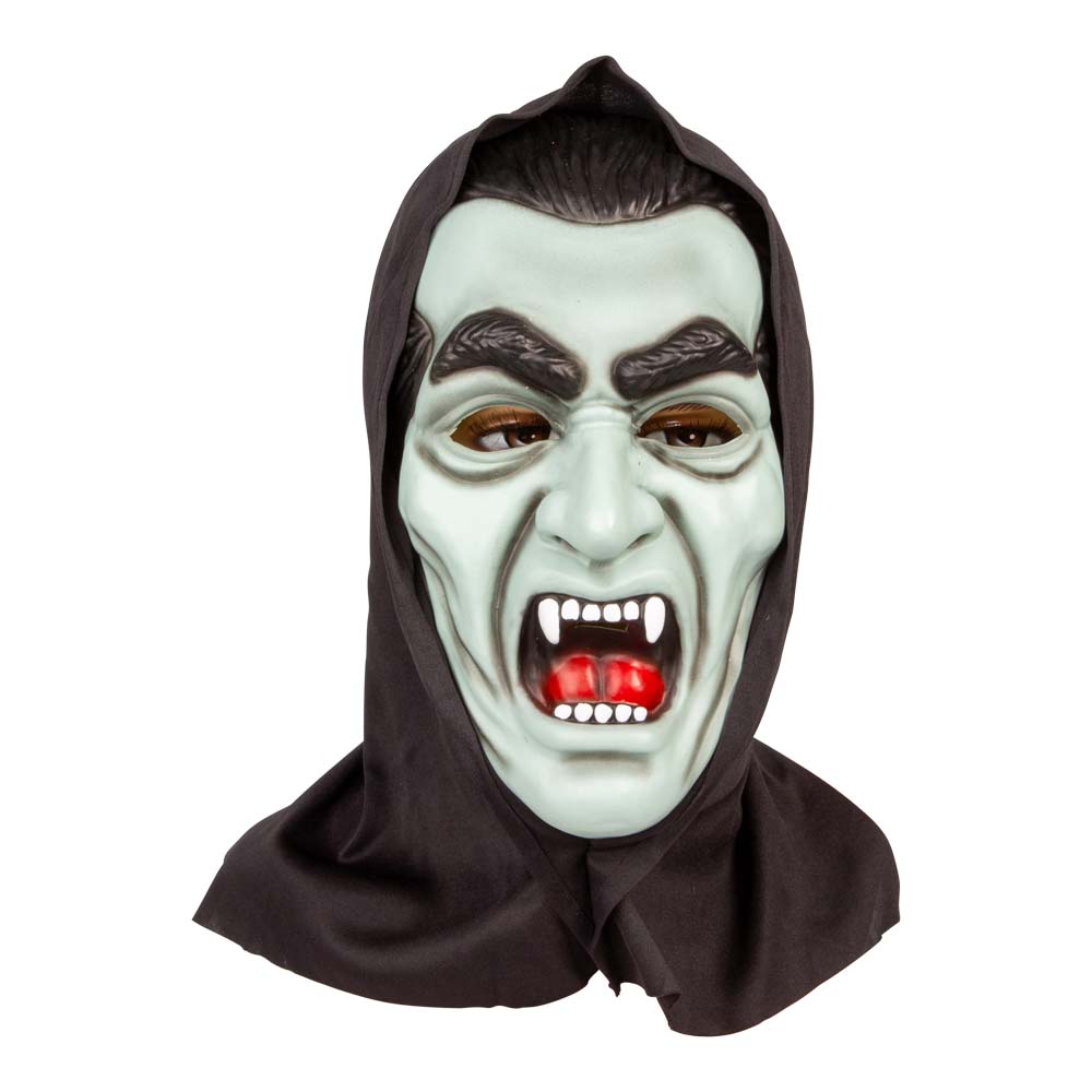 Skræmmende Vampyrmaske med Hætte til Halloween Fest