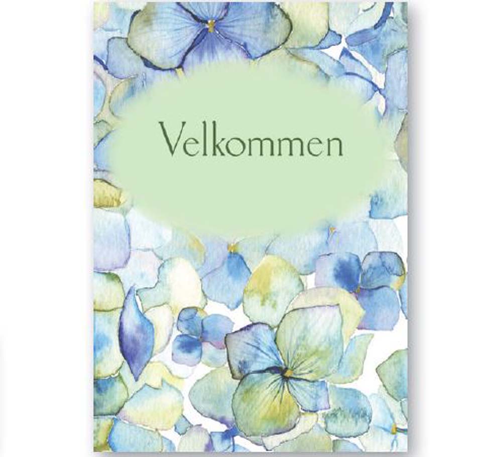 Blå Hortensia Velkomstsange - 10 stk. til Festlige Begivenheder