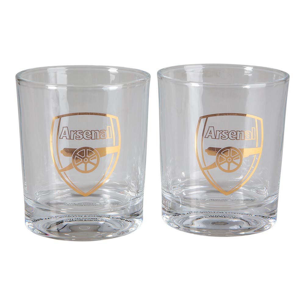 Arsenal Whiskyglas – 2 Stk. i Gaveæske med Klublogo