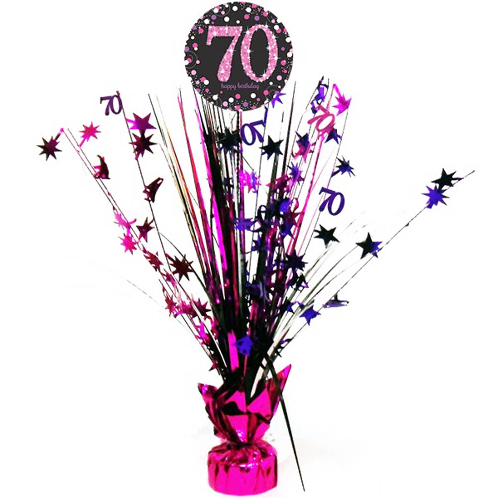 70 års Fødselsdag Bordpynt i Pink – Uforglemmelig Dekorering