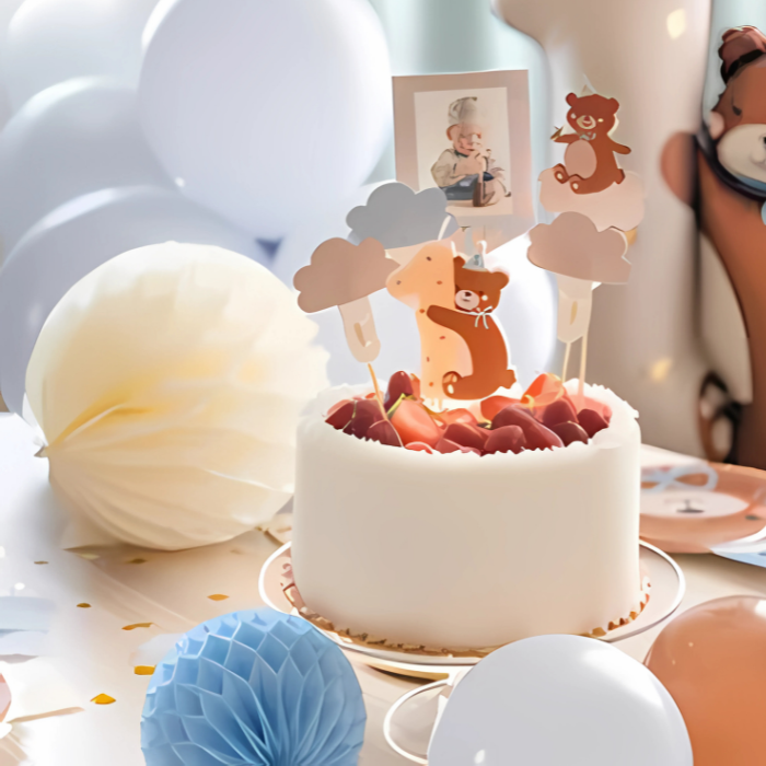 Bamse Kagelys til Fødselsdag - 1 År Fejring