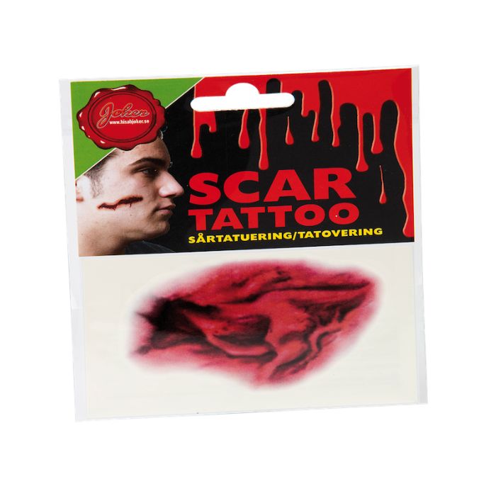 Blodigt Sår Tatovering til Halloween - Skræmmende Effekt!